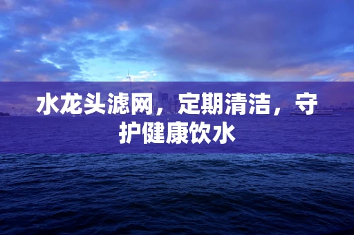 水龙头滤网，定期清洁，守护健康饮水