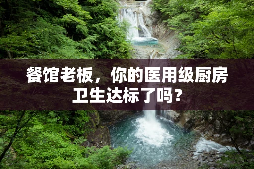 餐馆老板，你的医用级厨房卫生达标了吗？