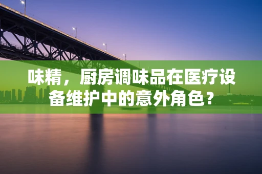 味精，厨房调味品在医疗设备维护中的意外角色？