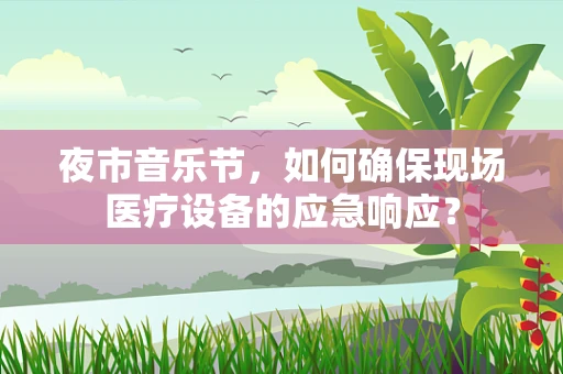 夜市音乐节，如何确保现场医疗设备的应急响应？