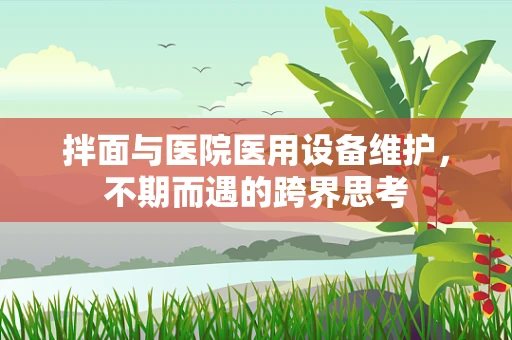 拌面与医院医用设备维护，不期而遇的跨界思考