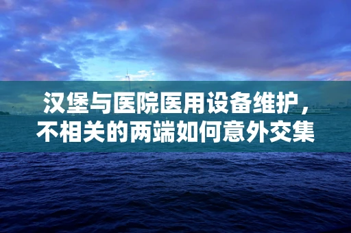 汉堡与医院医用设备维护，不相关的两端如何意外交集？