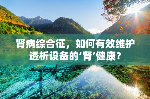 肾病综合征，如何有效维护透析设备的‘肾’健康？