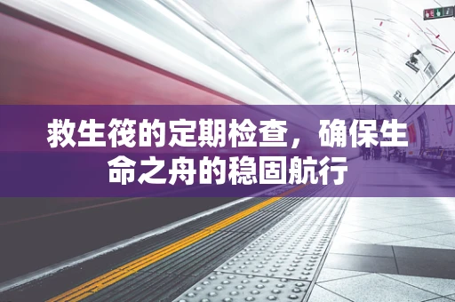 救生筏的定期检查，确保生命之舟的稳固航行