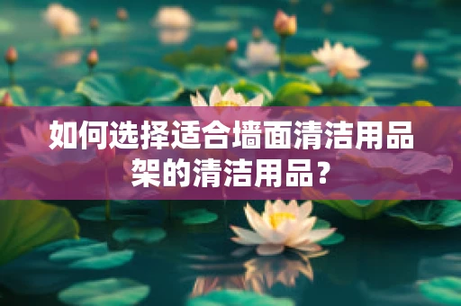 如何选择适合墙面清洁用品架的清洁用品？