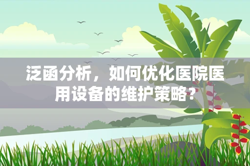 泛函分析，如何优化医院医用设备的维护策略？