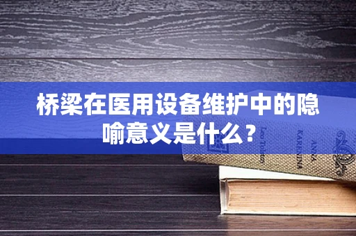 桥梁在医用设备维护中的隐喻意义是什么？