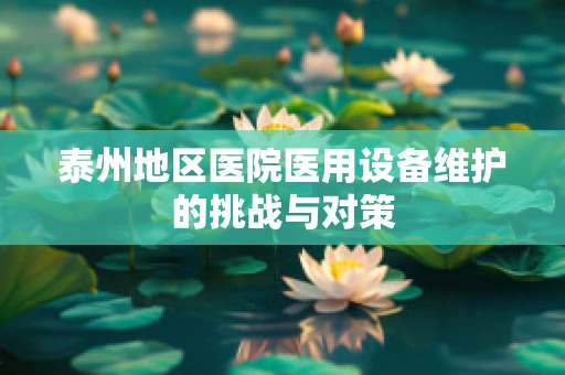 泰州地区医院医用设备维护的挑战与对策