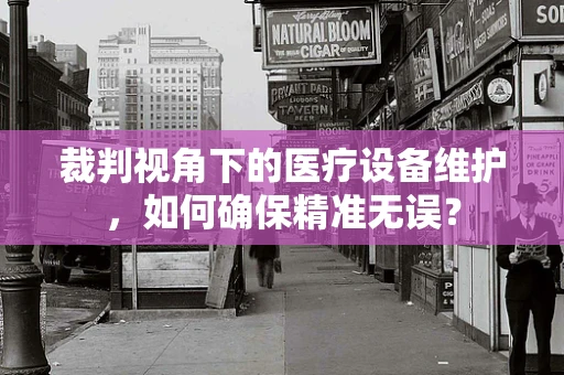 裁判视角下的医疗设备维护，如何确保精准无误？
