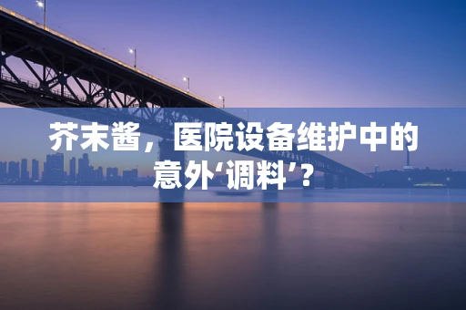 芥末酱，医院设备维护中的意外‘调料’？
