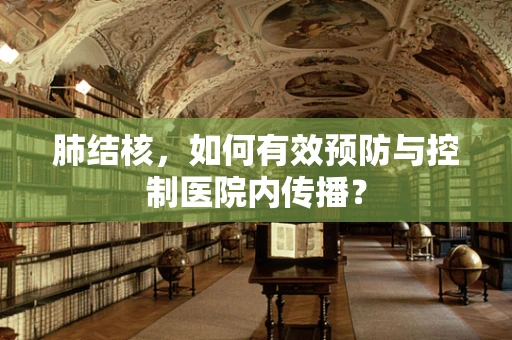 肺结核，如何有效预防与控制医院内传播？