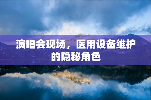 演唱会现场，医用设备维护的隐秘角色