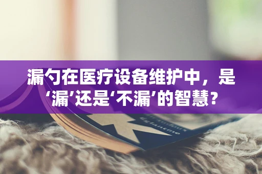 漏勺在医疗设备维护中，是‘漏’还是‘不漏’的智慧？
