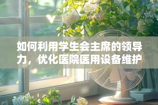 如何利用学生会主席的领导力，优化医院医用设备维护的效率？