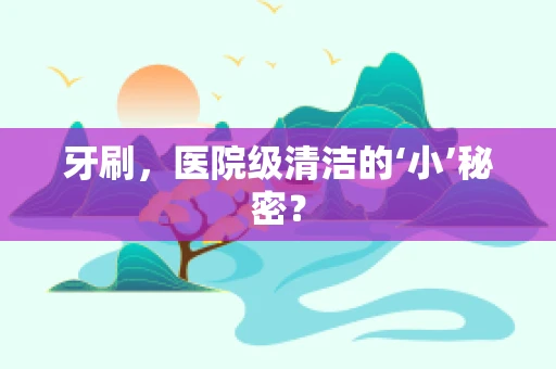 牙刷，医院级清洁的‘小’秘密？