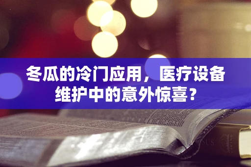 冬瓜的冷门应用，医疗设备维护中的意外惊喜？