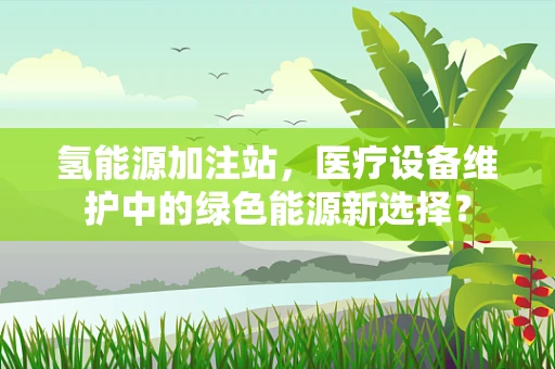 氢能源加注站，医疗设备维护中的绿色能源新选择？