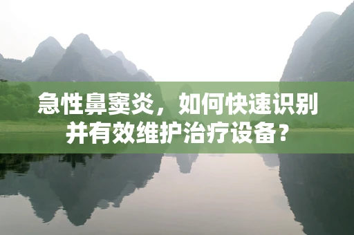 急性鼻窦炎，如何快速识别并有效维护治疗设备？