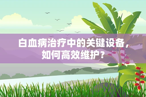 白血病治疗中的关键设备，如何高效维护？