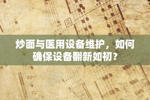 炒面与医用设备维护，如何确保设备翻新如初？