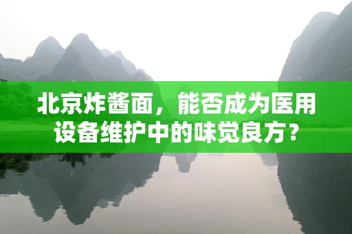 北京炸酱面，能否成为医用设备维护中的味觉良方？