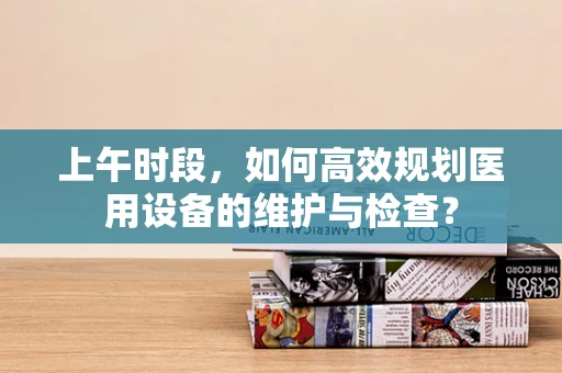 上午时段，如何高效规划医用设备的维护与检查？