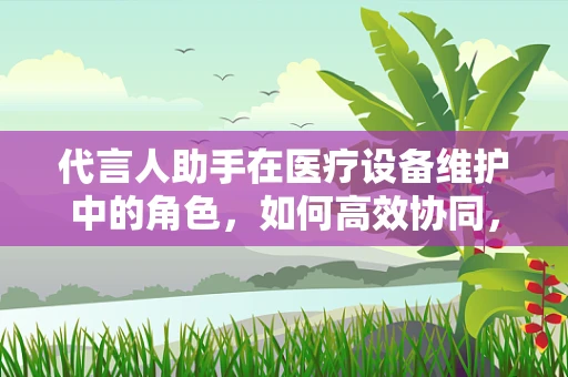 代言人助手在医疗设备维护中的角色，如何高效协同，共创无忧就医环境？