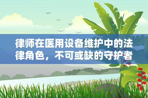 律师在医用设备维护中的法律角色，不可或缺的守护者？