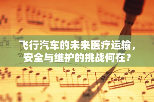 飞行汽车的未来医疗运输，安全与维护的挑战何在？