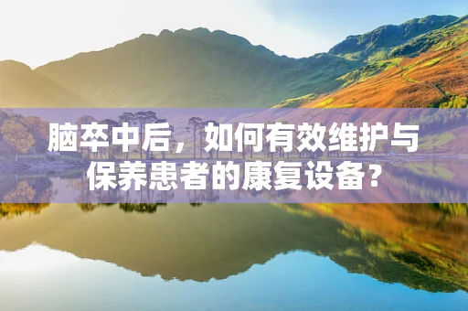 脑卒中后，如何有效维护与保养患者的康复设备？