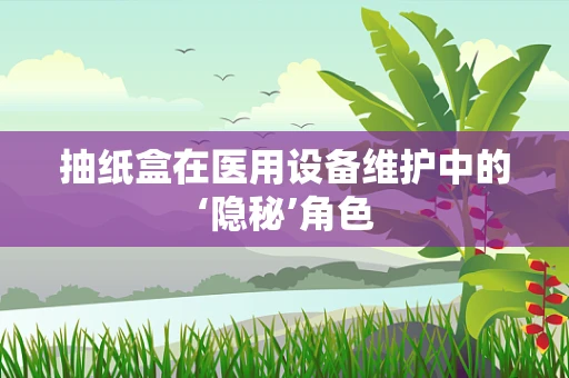 抽纸盒在医用设备维护中的‘隐秘’角色