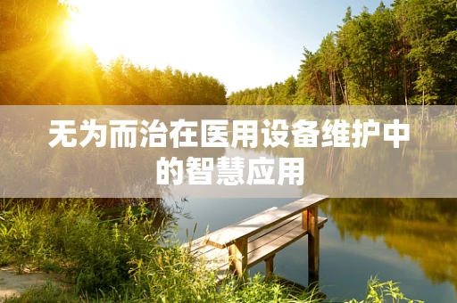 无为而治在医用设备维护中的智慧应用