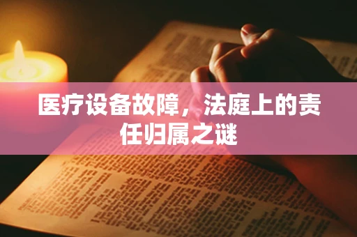 医疗设备故障，法庭上的责任归属之谜