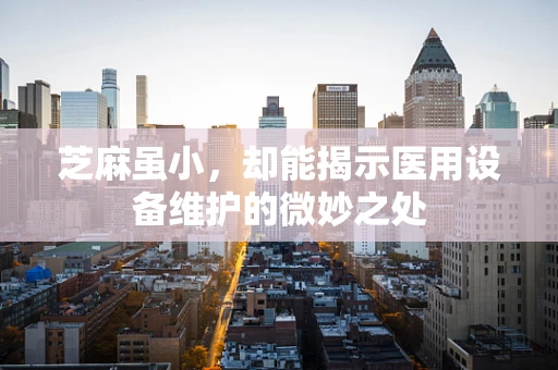 芝麻虽小，却能揭示医用设备维护的微妙之处
